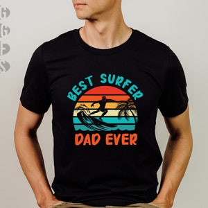SVG, Png, Dxf, Eps - RETRO Bester Surfer Papa aller Zeiten, Surfer Papa, Vatertag, Surf Boarding, Surf Papa sofort digitale Downloads