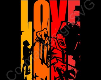 Welder svg, Love Welding svg, Metalworker, svgs, Welder svg, Clip Art, Clipart, PNG, Mig Weld, TIG, Stick, Steel or Metal Fabrication, Cool