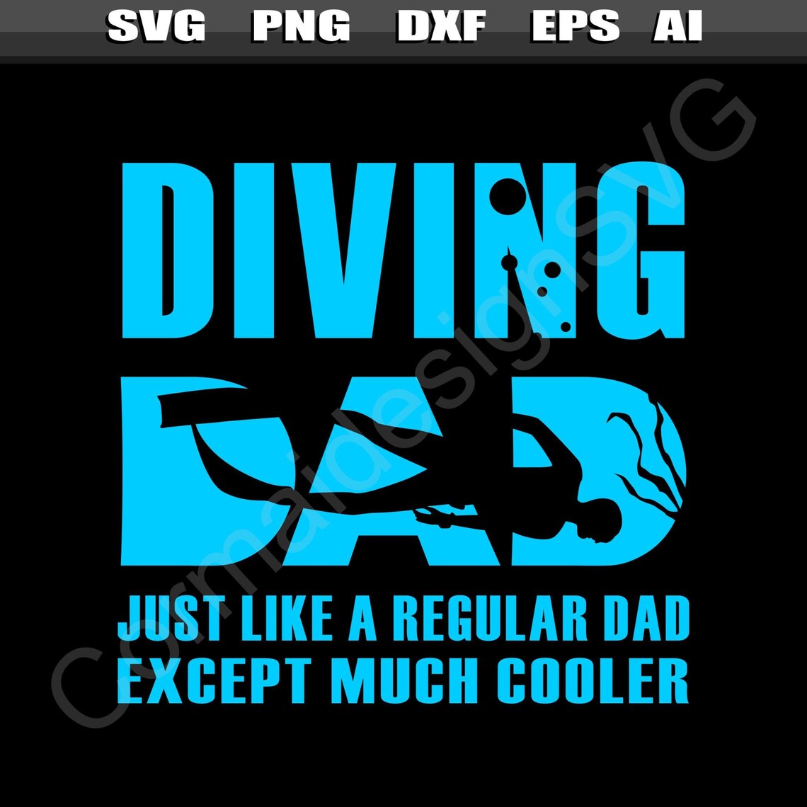 Scuba Diver Dad Svg Digital Download Scuba Diving Svg Scuba Etsy UK