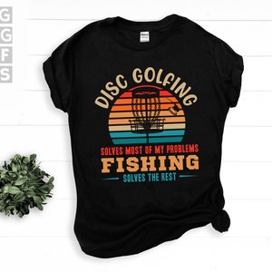 SVG, Png, Dxf, Eps - Disc Golf y Pesca Arte Gráfico Retro, Disc Golfer, Disc Golfing, Frisbee Golf 70s Style descargas digitales instantáneas