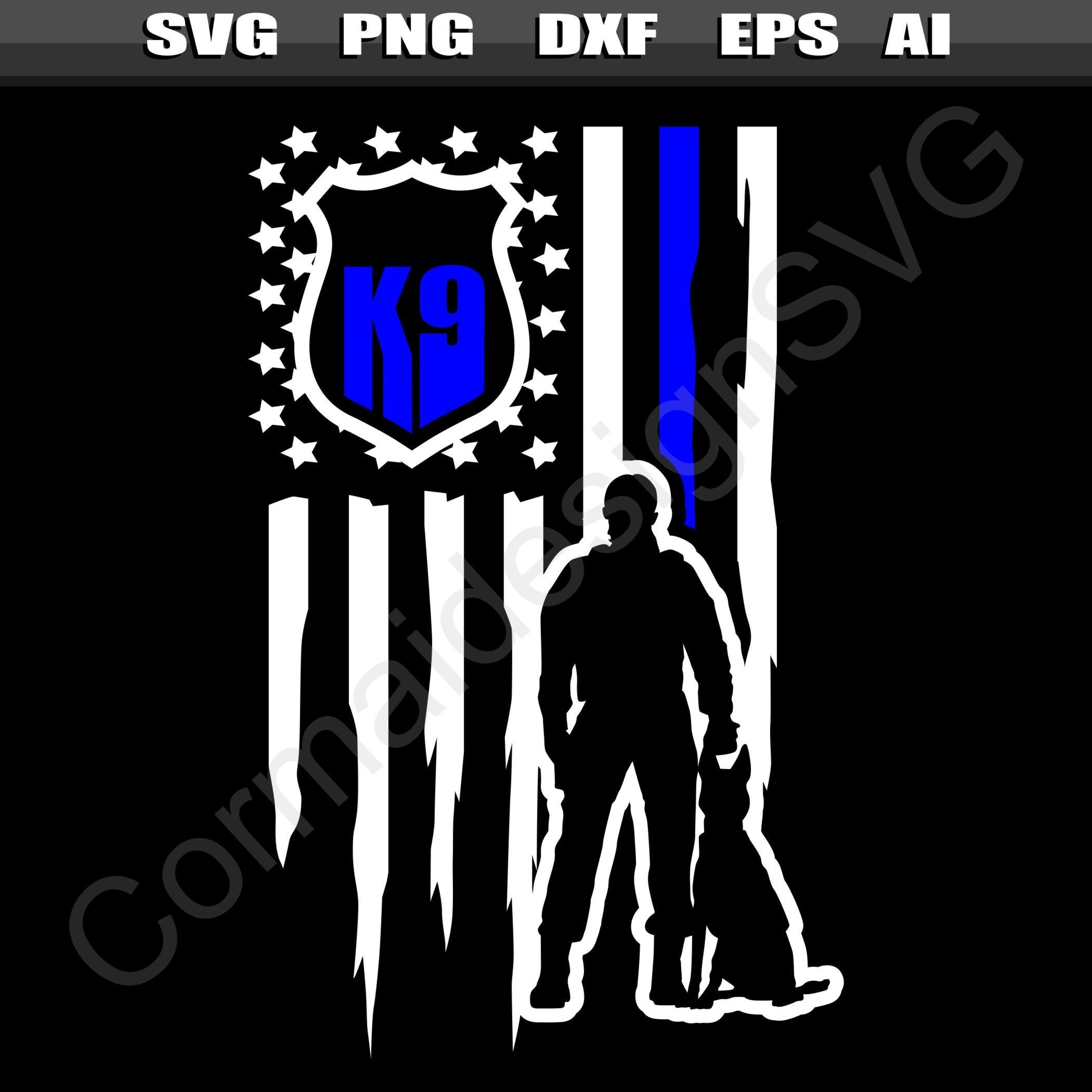 K9 Thin Blue Line Svg, K9 Unit Svg, K9 Officer Svg, K-9 Svg, K-9 Dog