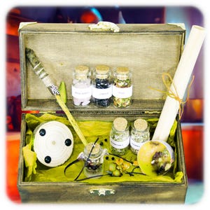 2025 Happiness Spell Kit Box • Witchcraft Gift Set for Wellness • Magical Wicca Spells • Witchy DIY • Witch Gifts • Spiritual Healing Ritual