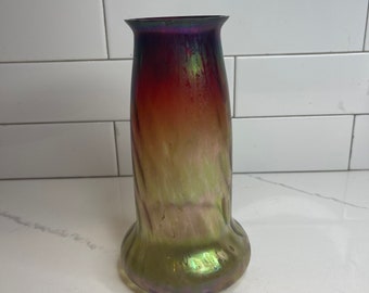 Vintage Art Nouveau Loetz Type Art Glass Vases
