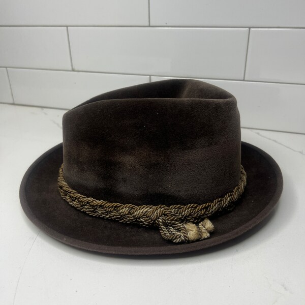 Men's Fedora Cavanagh Hats Brown Suede