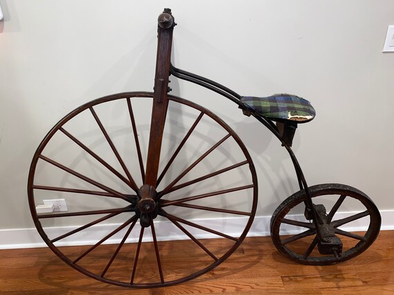 antique high wheel bicycle
