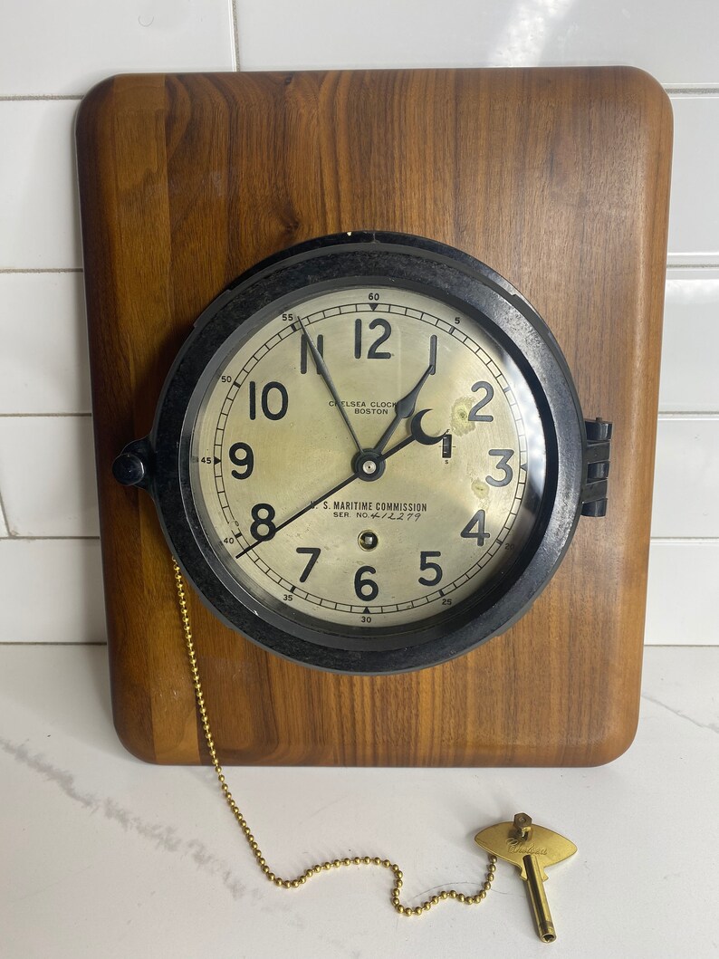 Vintage Chelsea Ships Clock Etsy
