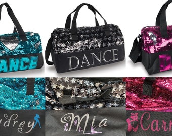 Dance Sequin Duffle Bag - PERSONALIZED - Ballet Tap Jazz Hip Hop Clogging Pointe