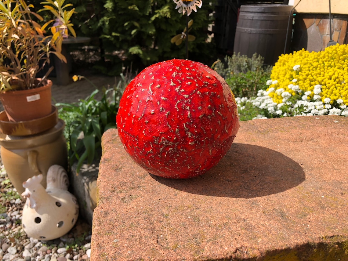 Deko Kugel Gartenkugel Keramikkugel Etsy