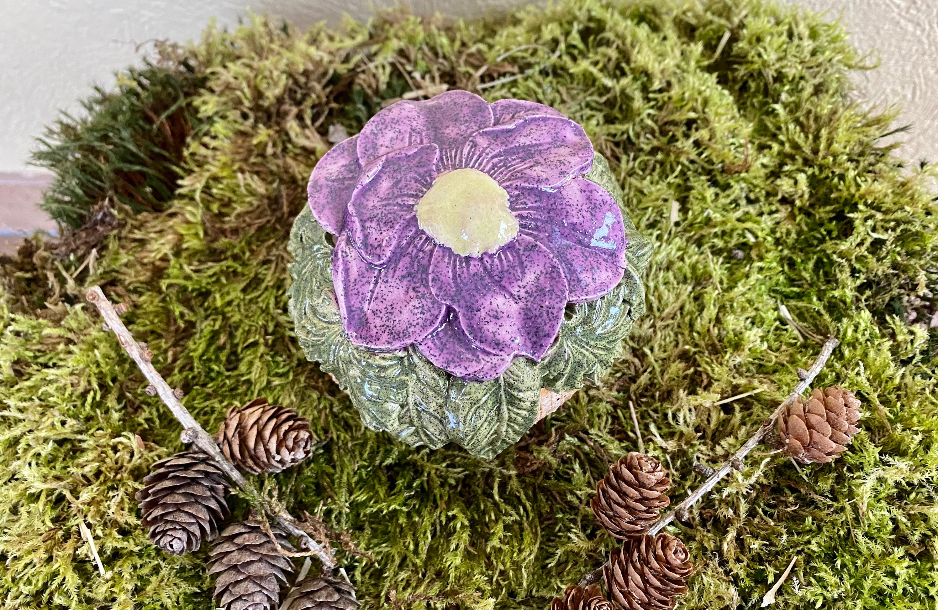 Pequeña bola de flores bola de cerámica bola decorativa | Etsy