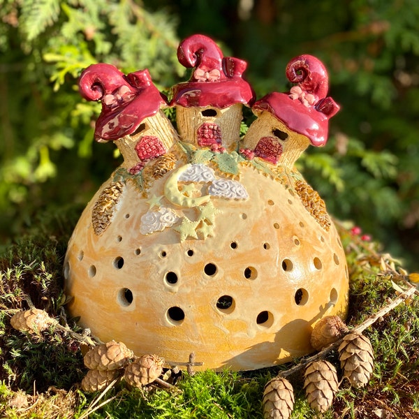 Halbkugel Lichtdorf, Leuchtkugel Keramik