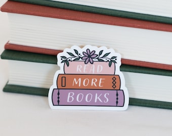 Read More Books Sticker | Buchsticker | Buchaufkleber | Vinyl Aufkleber | Vinyl Sticker | Wasserflasche Aufkleber | Laptop Sticker