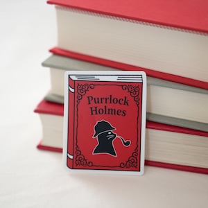 Purrlock Holmes Sticker | Sherlock Holmes Sticker | Vinyl Decal | Vinyl Sticker | Water Bottle Sticker | Laptop Sticker