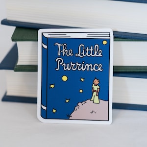 The Little Purrince Sticker | The Little Prince Sticker | Book Sticker | Vinyl Decal | Vinyl Sticker | Water Bottle Sticker | Laptop Sticker