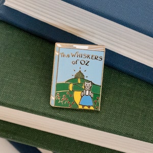Whiskers of Oz Enamel Pin | Wizard of Oz Enamel Pin | Wizard of Oz Gifts, Book Gifts, Gifts for Book Lovers, Book Enamel Pin, Cat Enamel Pin