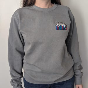 Cat on Bookshelf Embroidered Sweatshirt | Bookish Sweatshirt, Cat Sweatshirt for Book Lovers, Gift for Book Lovers