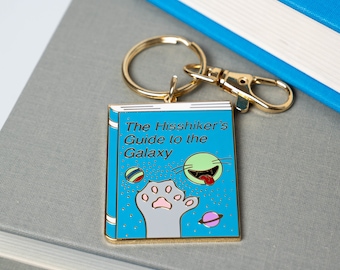Hisshiker's Guide to the Galaxy Keychain | Book Keychain, Bookish Keychain, Book Gifts