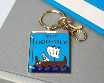 The Odhissey Keychain | The Odyssey Keychain | The Odyssey Gifts, Book Gifts, Gifts for Book Lovers, Book Keychain, Cat Keychain