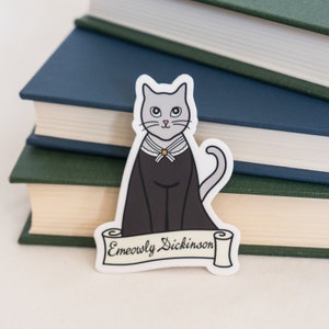 Emeowly Dickinson Sticker | Emily Dickinson Sticker | Vinyl Decal | Vinyl Sticker | Water Bottle Sticker | Laptop Sticker | Laptop Decal