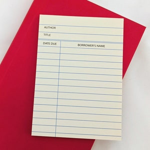 Bibliotheekkaart Kladblok | Bookish Kladblok | Boek Kladblok | Kladblok met boekthema | Boekachtig cadeau | Cadeaus voor boekenliefhebbers
