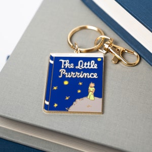 The Little Purrince Keychain | The Little Prince Keychain | Cat Book Keychain, Book Gifts, Literary Keychain, Bookish Keychain