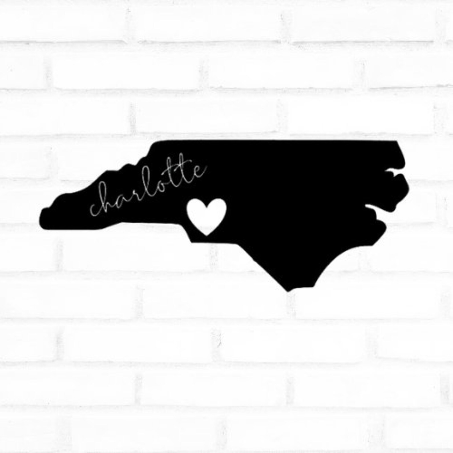 Charlotte Vinyl Decal NC state decal Charlotte sticker Etsy