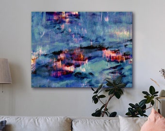 Fire and Ice Canvas Art Print: Evocative Abstract Giclée Wall Decor