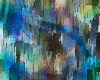 Abstract Nature Art Print: Jewel Tone Fine Art, Frame-Ready