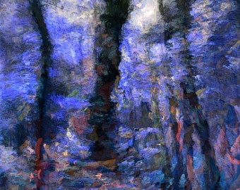 Impressionist Woods Art Print: Twilight Nature Wall Art