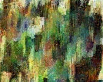 Impressionist Abstract Canvas Art Print: Natural Color, Ready to Hang