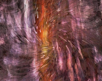Abstract Canvas Art Print: Fiery Glow Nature Photo, Contemporary Wall Decor
