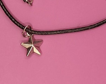 Christmas star necklace, Simple silver jewellery,