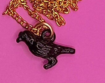 Raven Necklace, Halloween Necklace, Gothic jewellery