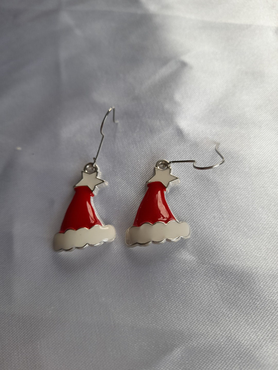 Santa Hat Earrings Christmas Jewellery - Etsy UK