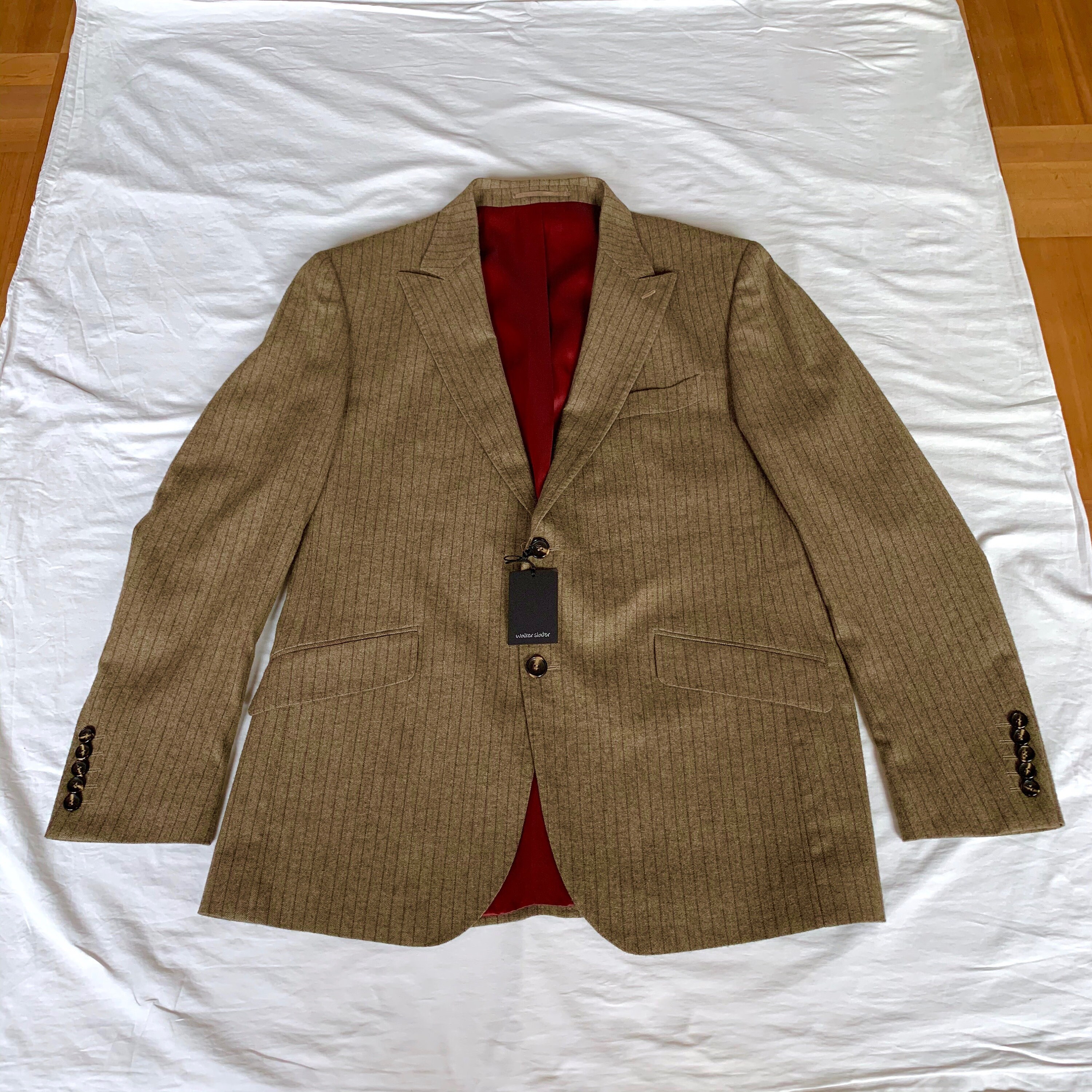 slaters brown tweed suit