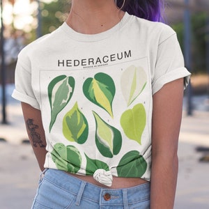 Hederaceum Varieties Plant ID Chart T-Shirt, Houseplant lover, Green thumb Botanical tee, Nature Indoor garden, Plant themed Urban jungle