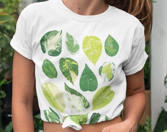 Epipremnum Aureum Pothos Vintage Style T-Shirt, Houseplant lover, Green thumb Botanical tee, Nature Indoor garden, Plant themed Urban jungle