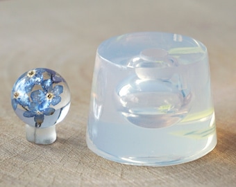 14mm Clear Silicone Sphere Mold: Resin Casting, Deep Filling Hole