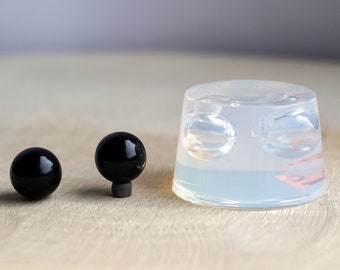 10mm Clear Silicone Sphere Mold: Resin Jewelry Casting