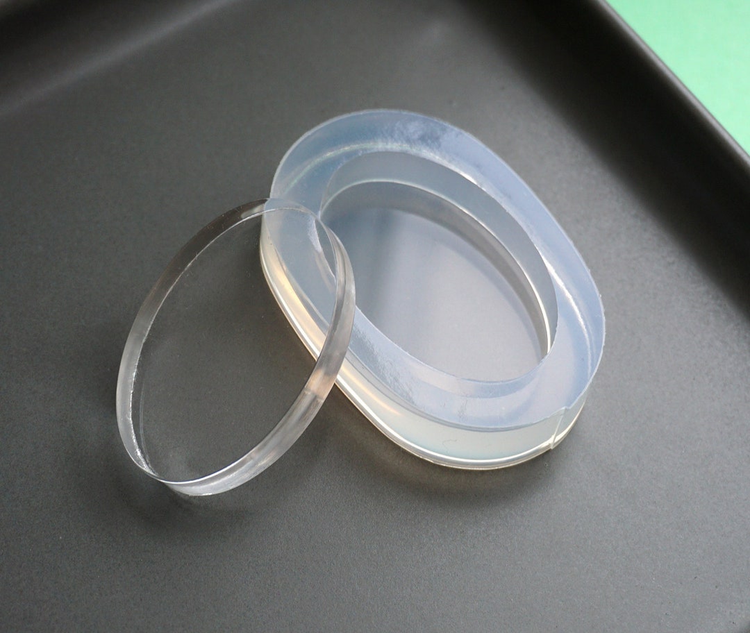 Transparent Silicone Mold for a Flat Oval Shape: Resin Casting, Crafts ...