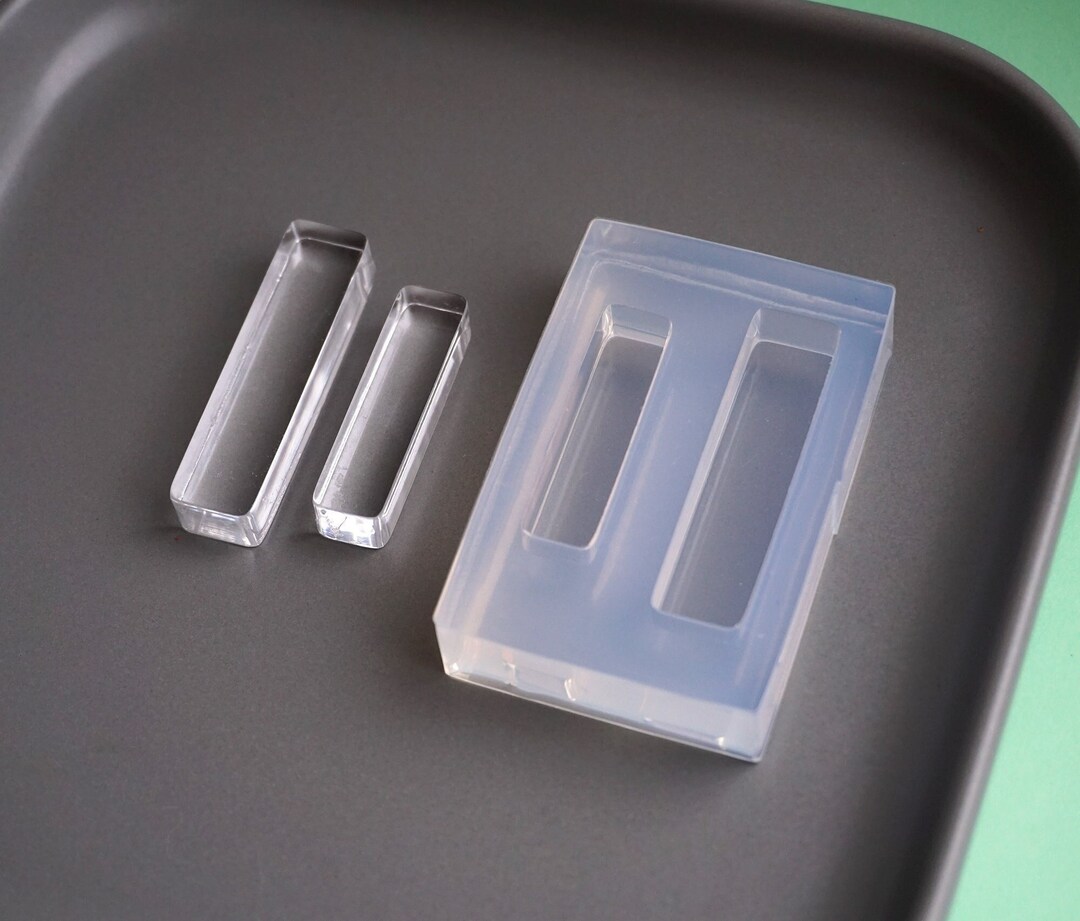 Clear Silicone Mold: Flat Rectangle Resin Casting (35x10 & 45x11 Mm) - Etsy