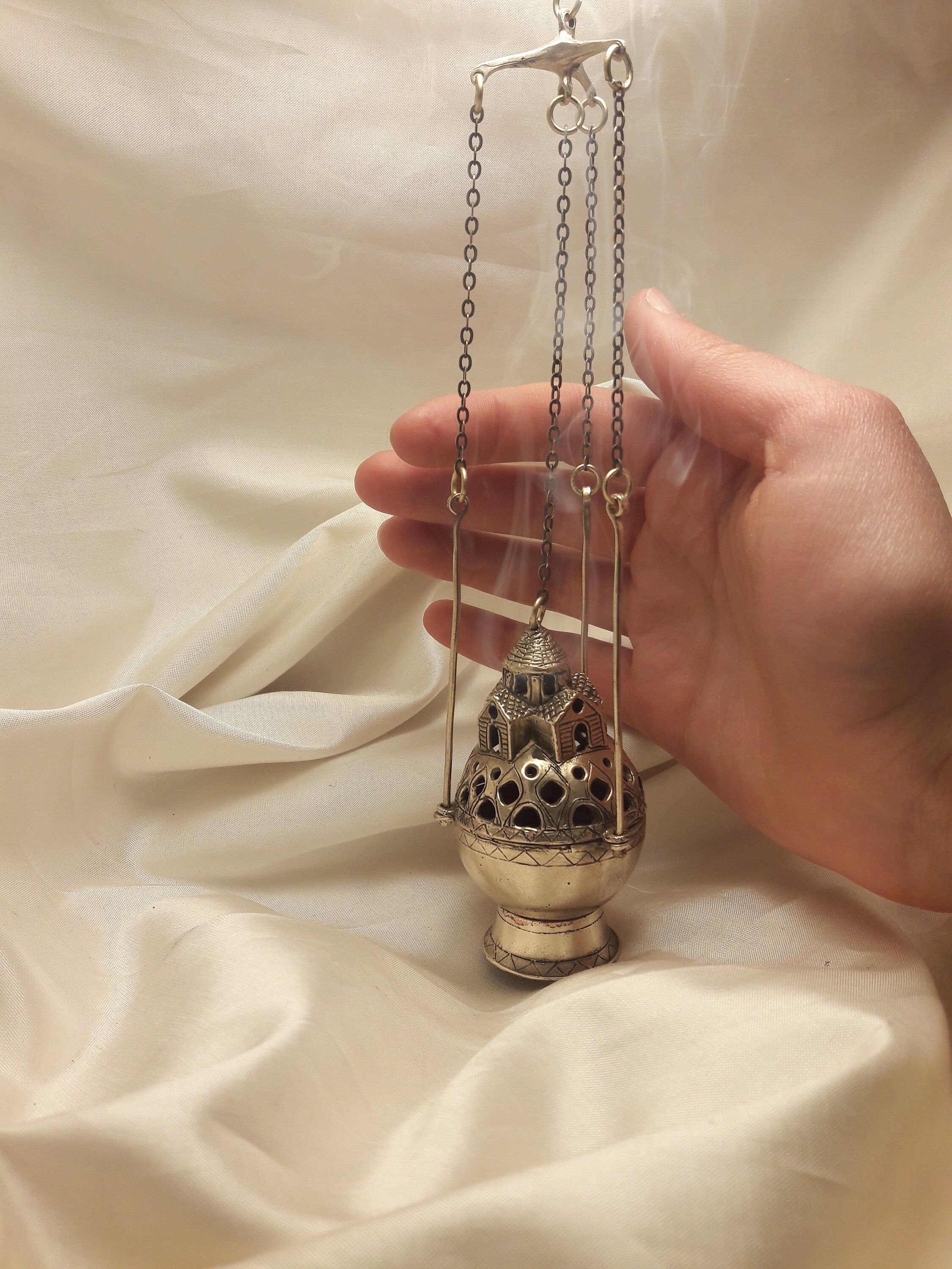 Bronze casted hanging incense burner based on medieval finds Etsy