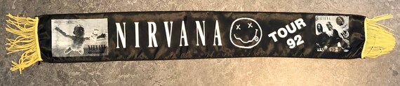 NIRVANA 1992 Nevermind Vintage Tour Scarf