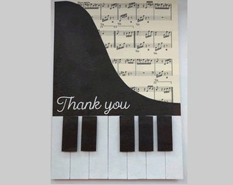 Personalized Piano Card: Music Theme, Any Greeting