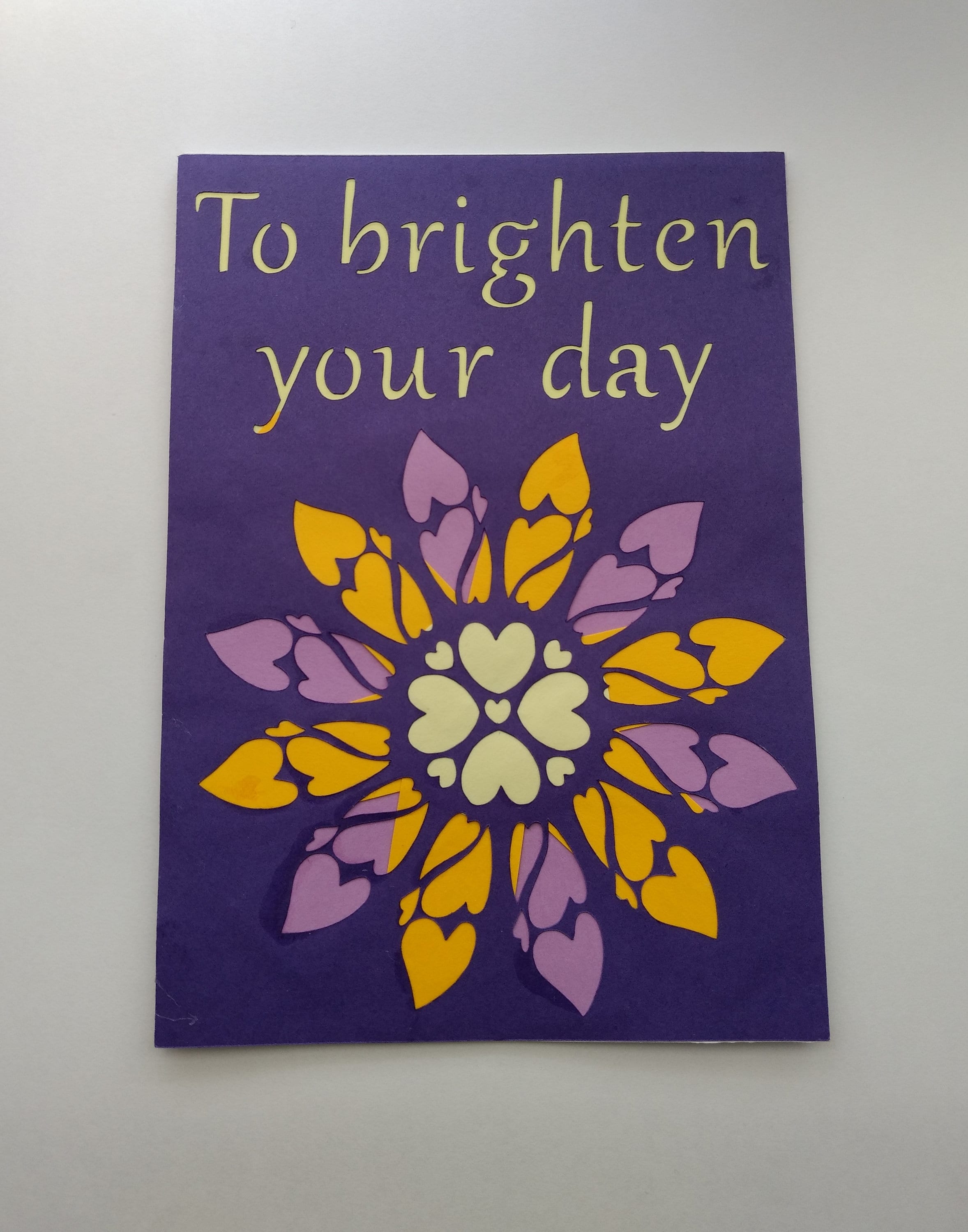 To Brighten Your Day Greeting Card Smile Encourage | Etsy