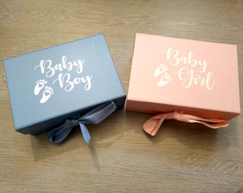 Personalised Baby Memory Box | New Baby Gift | Keepsake Box for Baby Boy or Girl | Christening or Baby Shower Gift UK