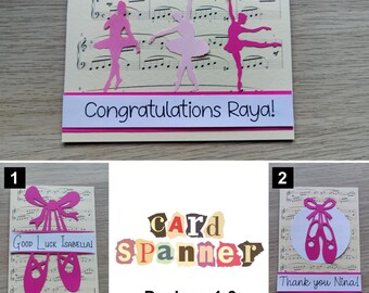 Personalised Ballet Card | Good Luck | Thank you | Congratulations | Happy Birthday | Ballet Exam | Ballet Recital | Ballet Teacher