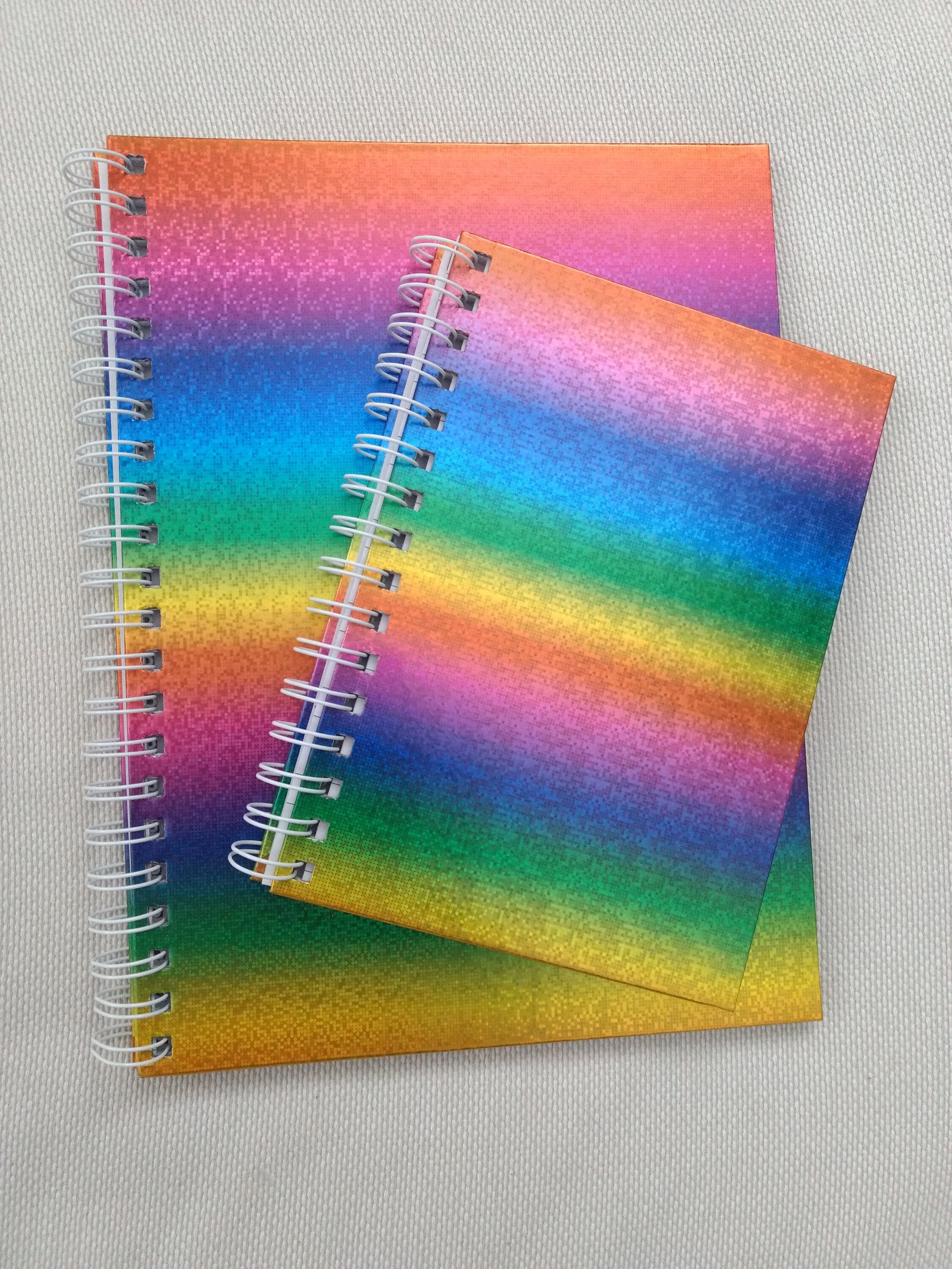 Personalised a4 and a5 lined notebooks available in a variety of