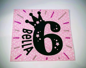 Personalised Age Birthday Card for Children | Handmade Custom Number Birthday Card | Kids Birthday Card