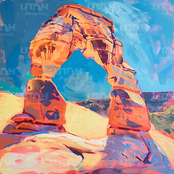 Delicate Arch Fauvism Artwork - JPEG - Download and use.