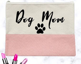 Dog Mom Cosmetic Bag, Mother's Day Gift, Dog Lover, Personalized cosmetic bags